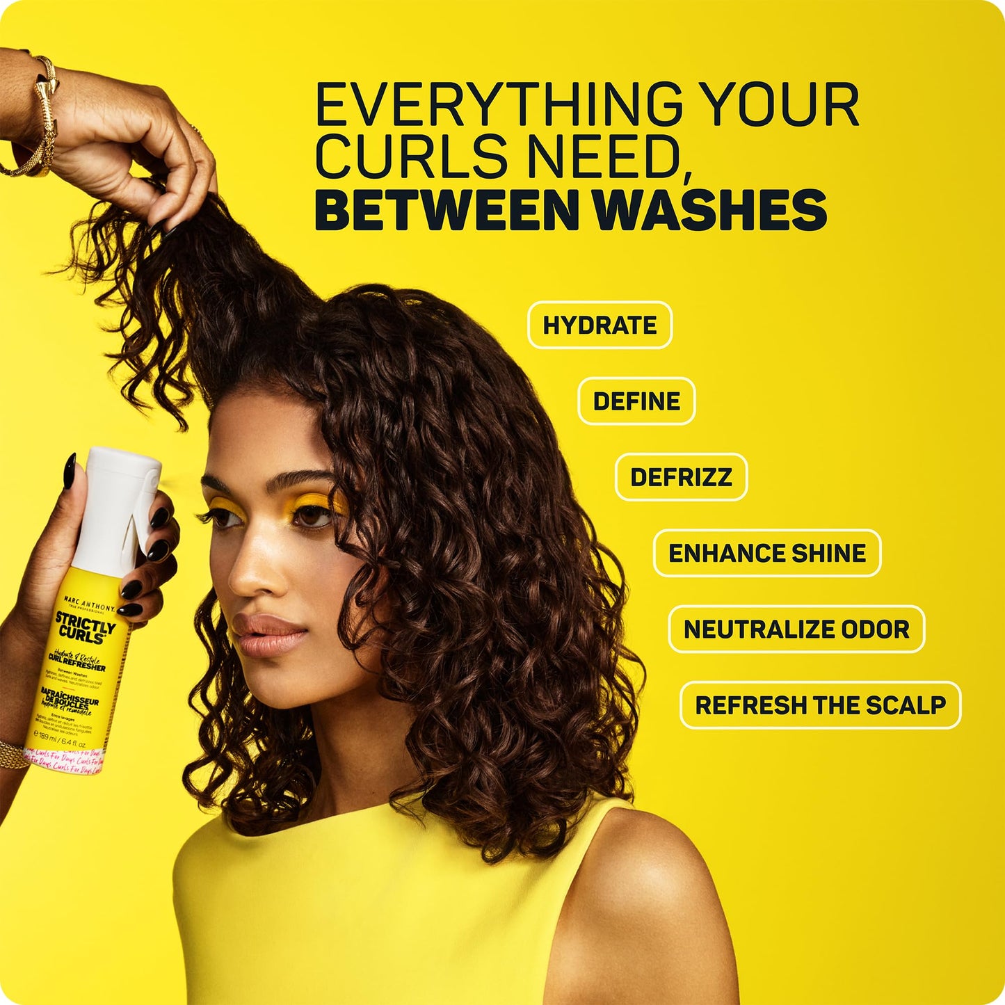 Marc Anthony Curl Refresher Spray, Strictly Curls - Lightweight Anti-Frizz Curly Hair Spray Hydrates & Restyles for Soft, Bouncy, Defined Curls Beauty and Personal Care Marc Anthony