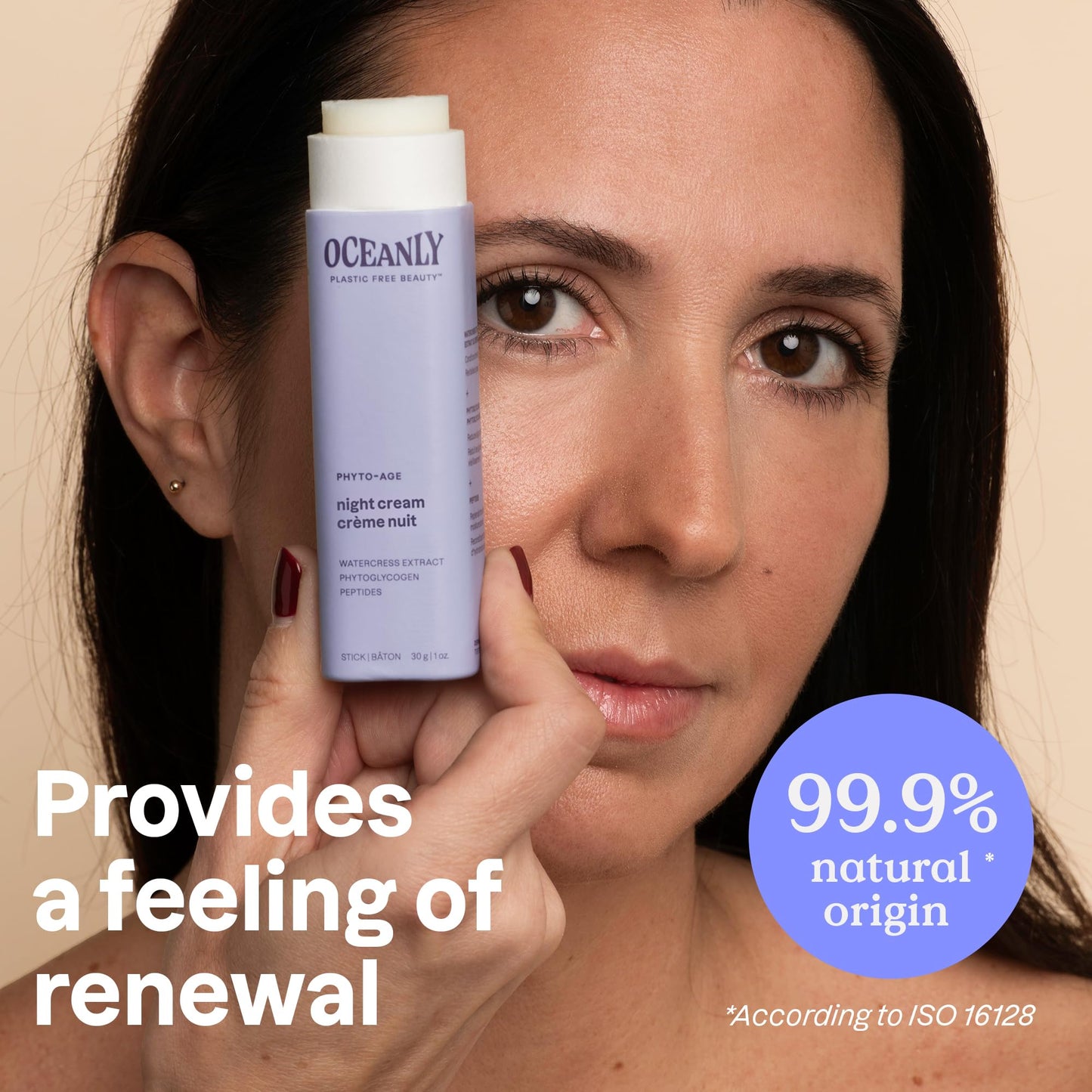 ATTITUDE Oceanly Night Cream Bar, EWG Verified, Plastic-free, Plant and Mineral-Based Ingredients, Vegan and Cruelty-free Face Moisturizing Products