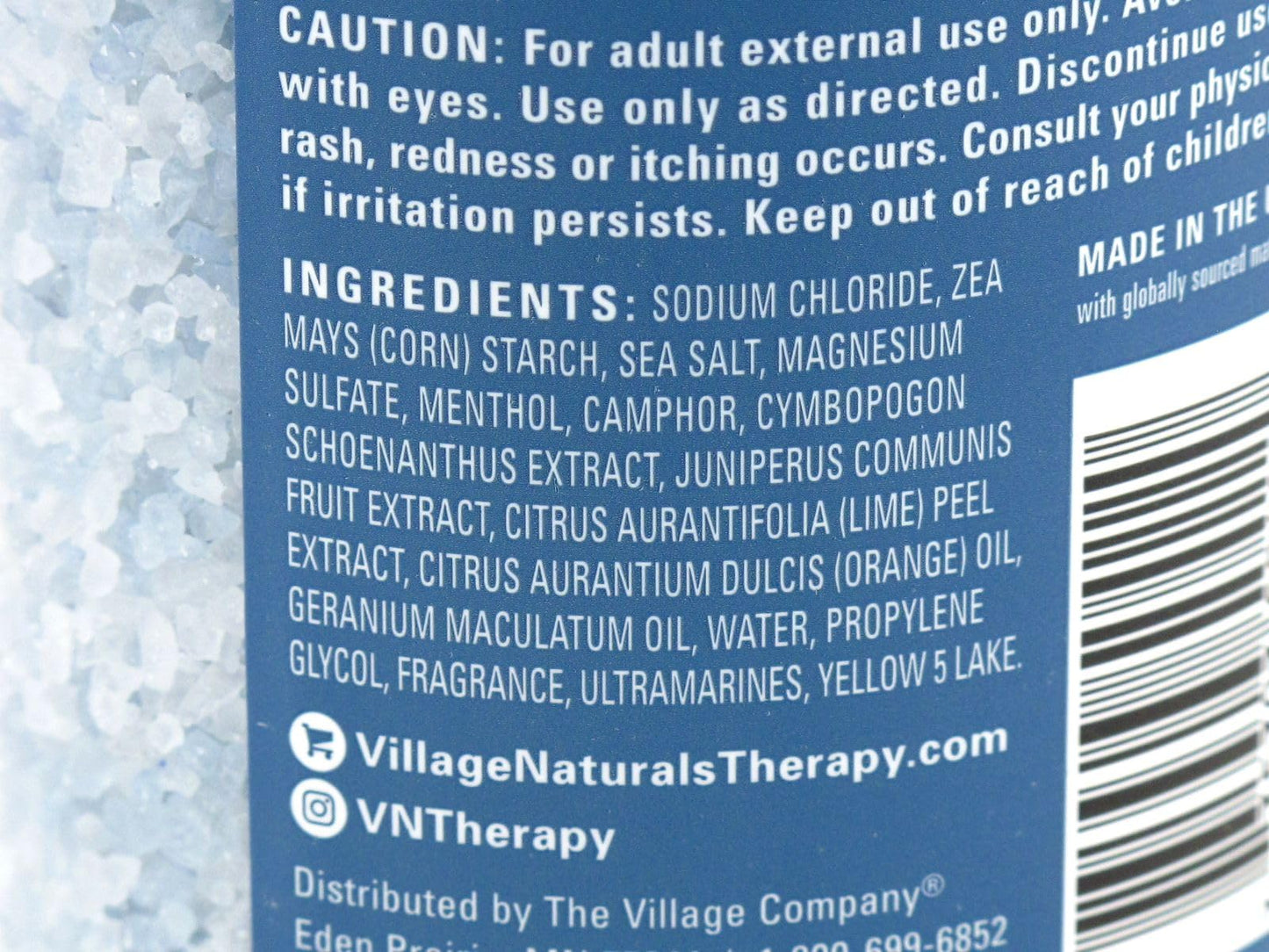 Village Natruals Mineral Bath Soak Tension Cedar Citrus 20 Ounce (591ml) (Pack of 2)