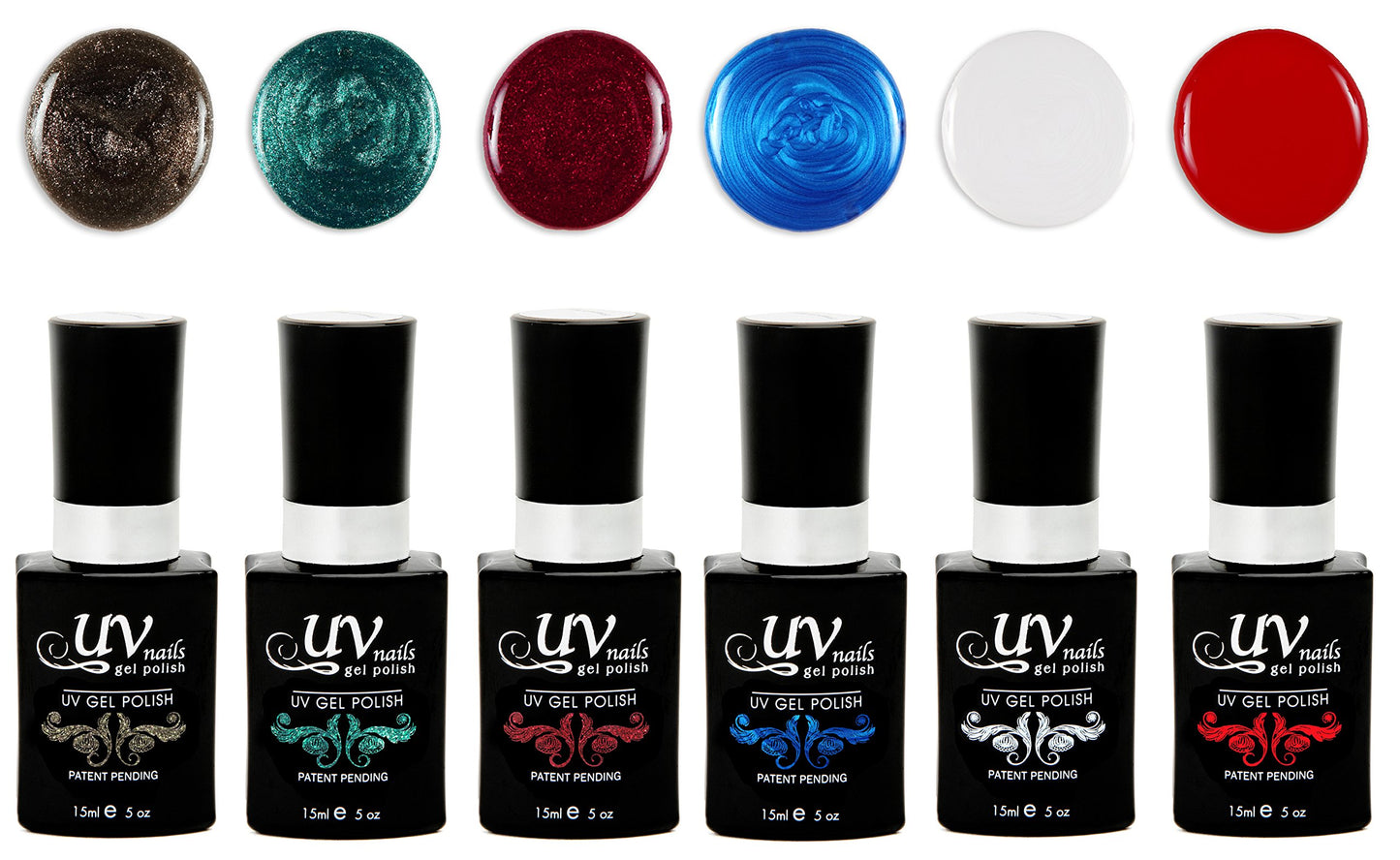 UV-NAILS Gel nail polish cure with UV or LED nail lamp gel polish for nails Set of 6 (NEW YORK) Beauty & Personal Care UV-NAILS