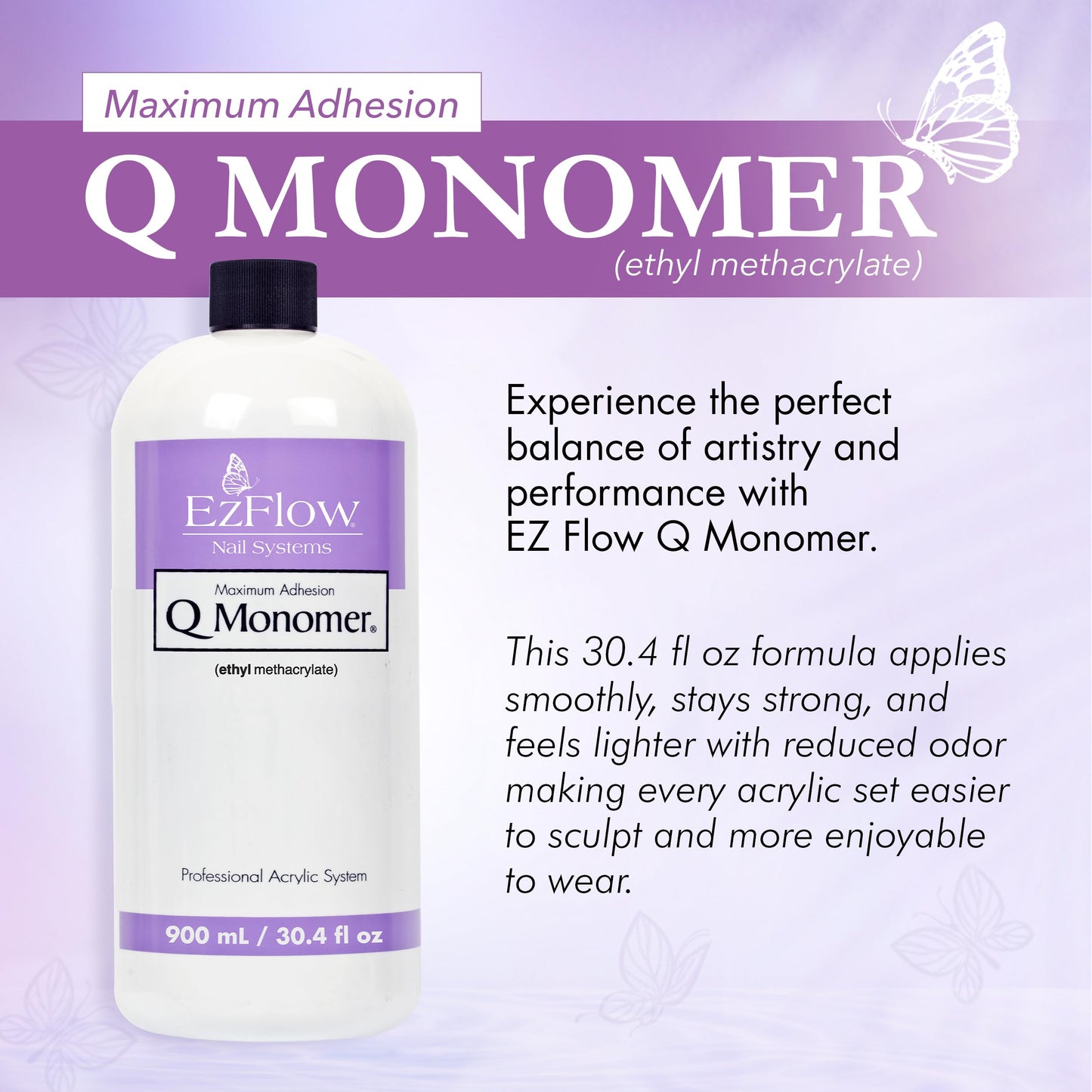Ez Flow Q Monomer Acrylic Nail Liquid - Maximum Adhesion, Acrylic Liquid Monomer, Prevents Yellowing Nails, DIY Salon At-Home Use, 30.4 Fl Oz Beauty & Personal Care EzFlow