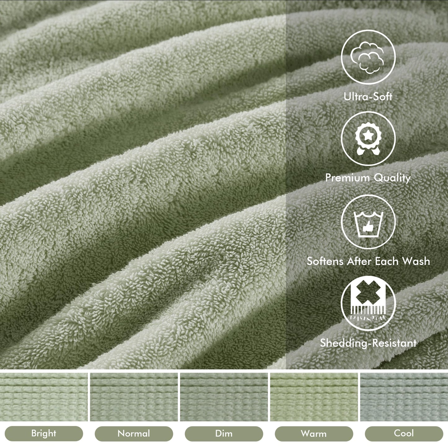 Madison Park 800GSM Bathroom Towel Set of 8 100% Cotton Bath Towel Set for Bathroom Luxurious Highly Absorbent 2 Bath Towels 2 Hand Towels 4…