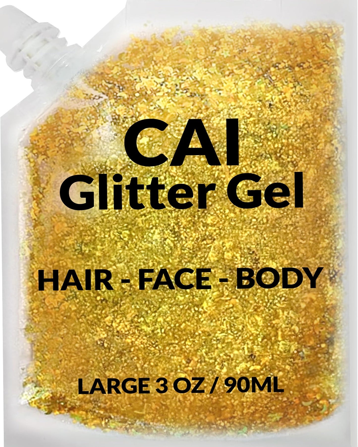 Face, Body & Hair Glitter Gel - Halloween Glitter for Kids and Women - 3 Oz Cosmetic-Grade Gel w/Moon & Stars for Festivals & Halloween Party, Easy