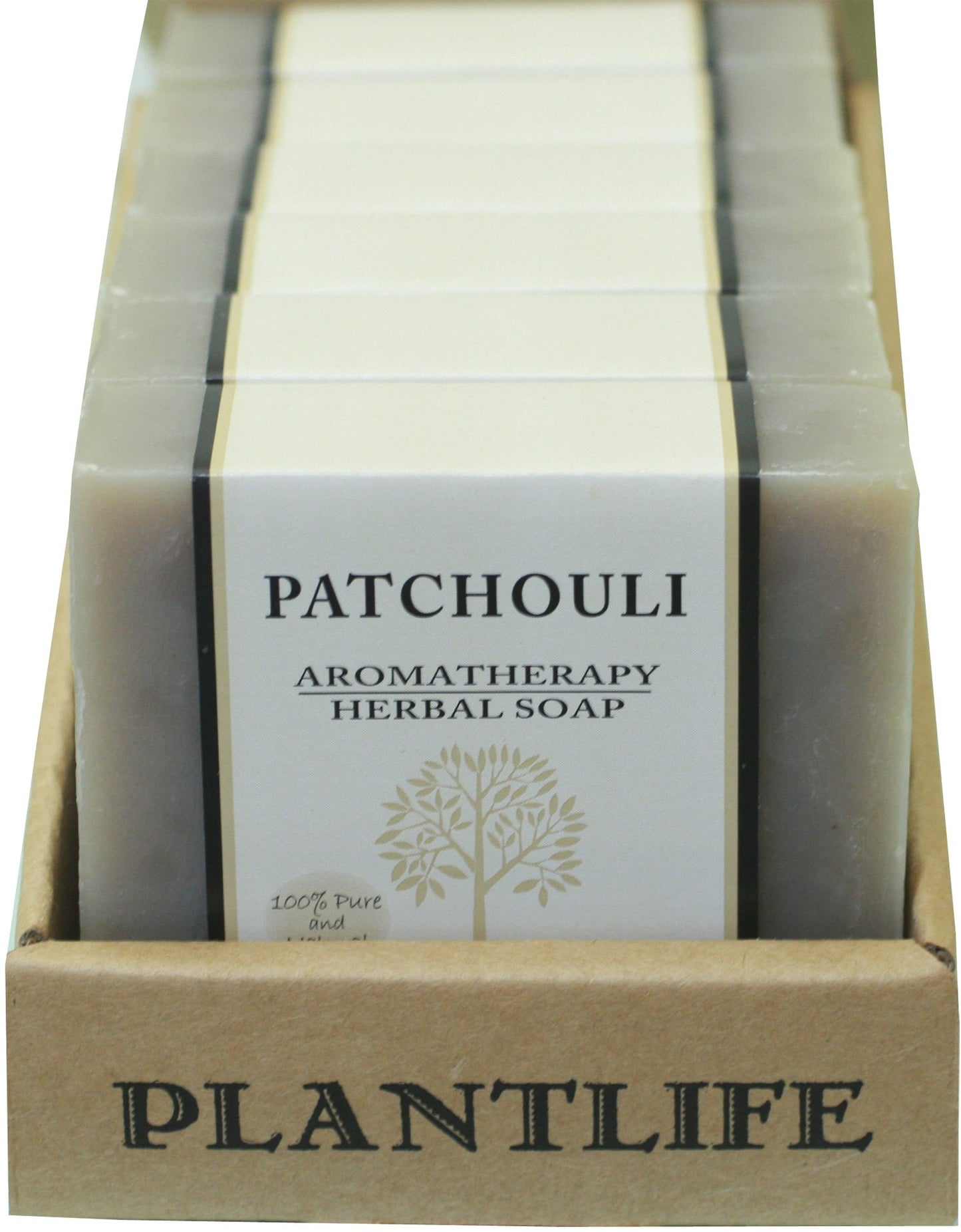 Plantlife Patchouli 6-pack Bar Soap - Moisturizing and Soothing Soap for Your Skin - Hand Crafted Using Plant-Based Ingredients - Made in California