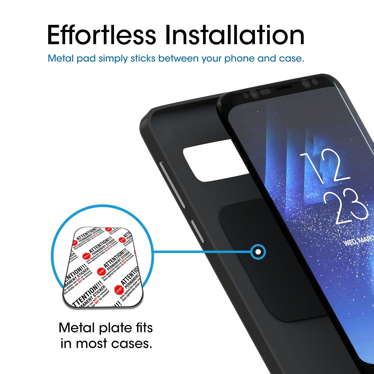 TechMatte MagGrip Universal Magnetic CD Slot Mini Car Mount, Case Friendly CD Slot Phone Holder Compatible with All Smartphone (1 Pack)