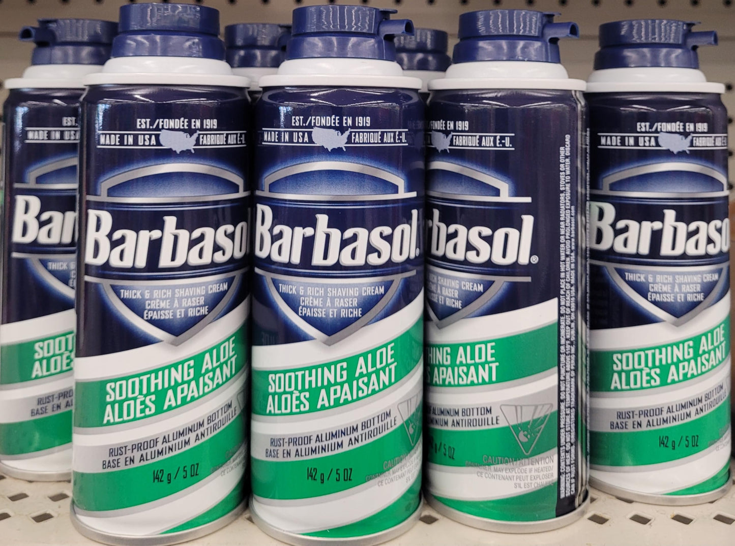 Barbasol Soothing Aloe Thick and Rich Shaving Cream, 6 Ounce - 12 per case.