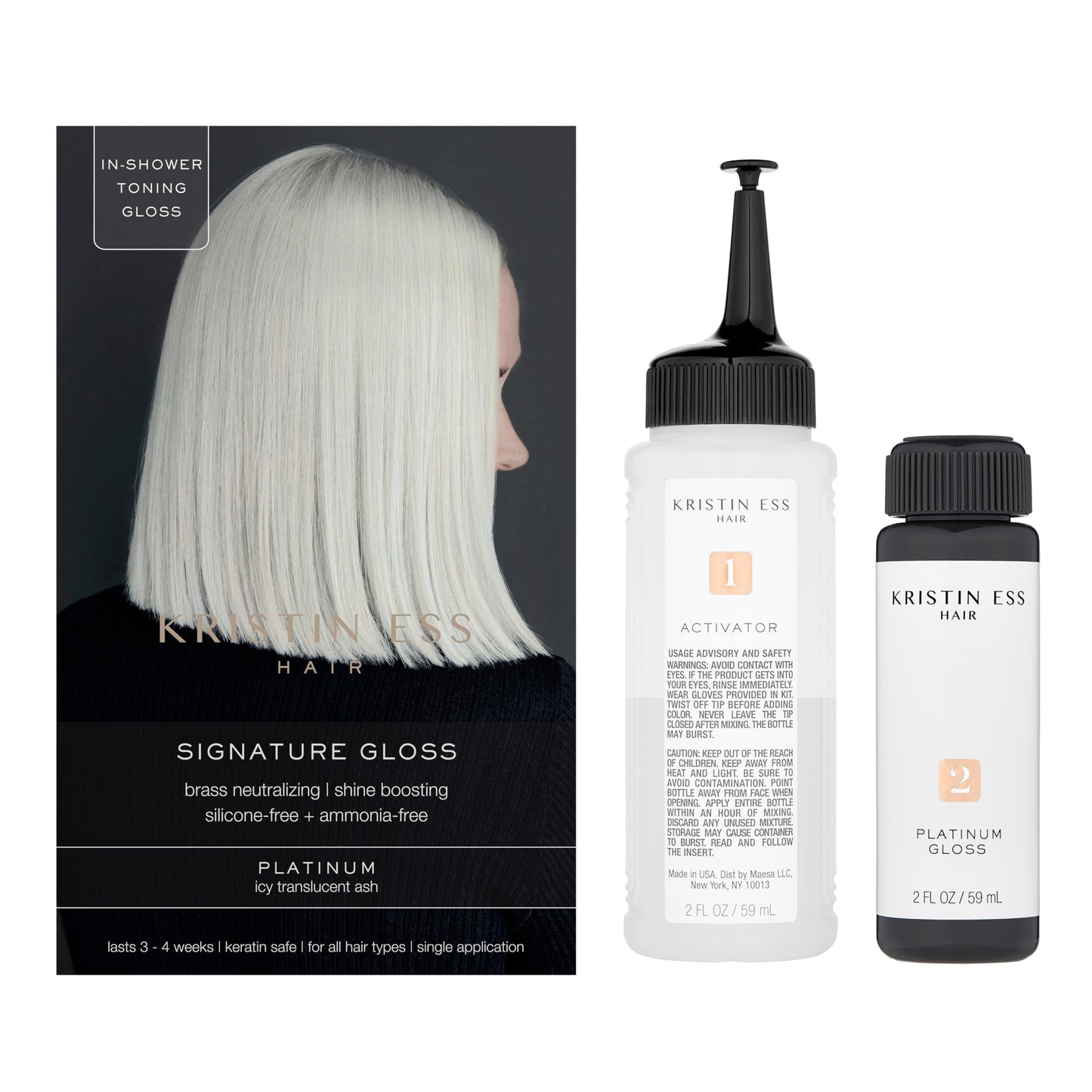 Kristin Ess The One Signature Hair Gloss - Platinum: Icy Translucent Ash