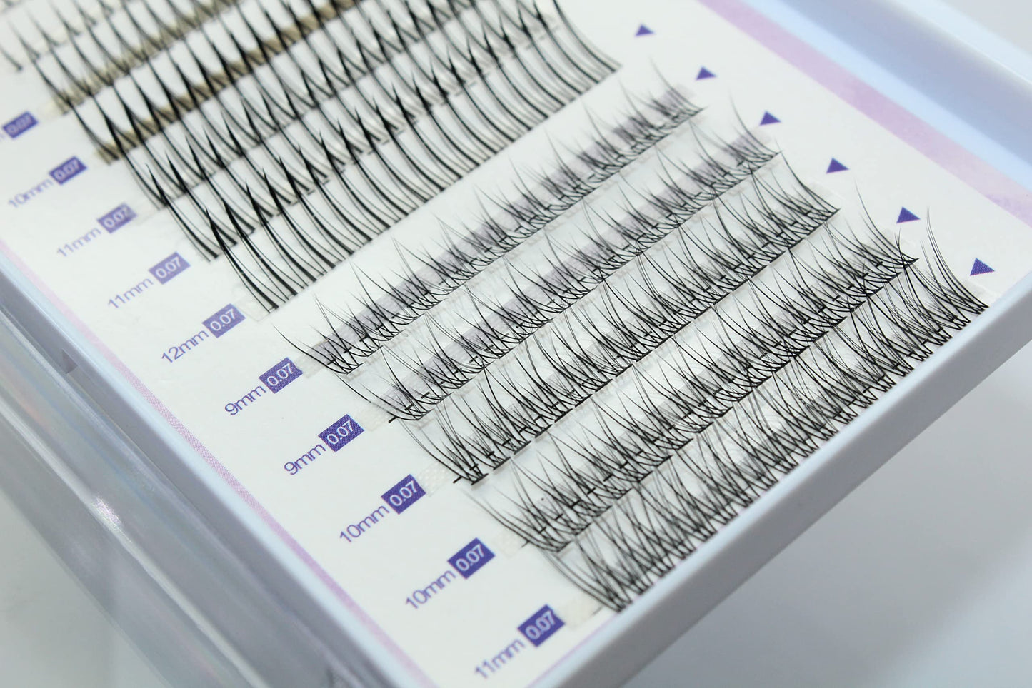Saibinuo 240pcs Mixed Pack C Curl False Eyelash Extension Individual Lashes Lower Bottom Lash (5-6mm) Fairy Style A Shape (10-12mm) Fish Tail (9-11mm)