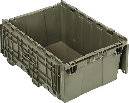 Quantum QDC2115-9 Distribution Bin, Heavy Duty Attached Top Container, 14-7/8"W x 21-3/4"L x 9-5/8"H Overall Size, 1.27 Volume