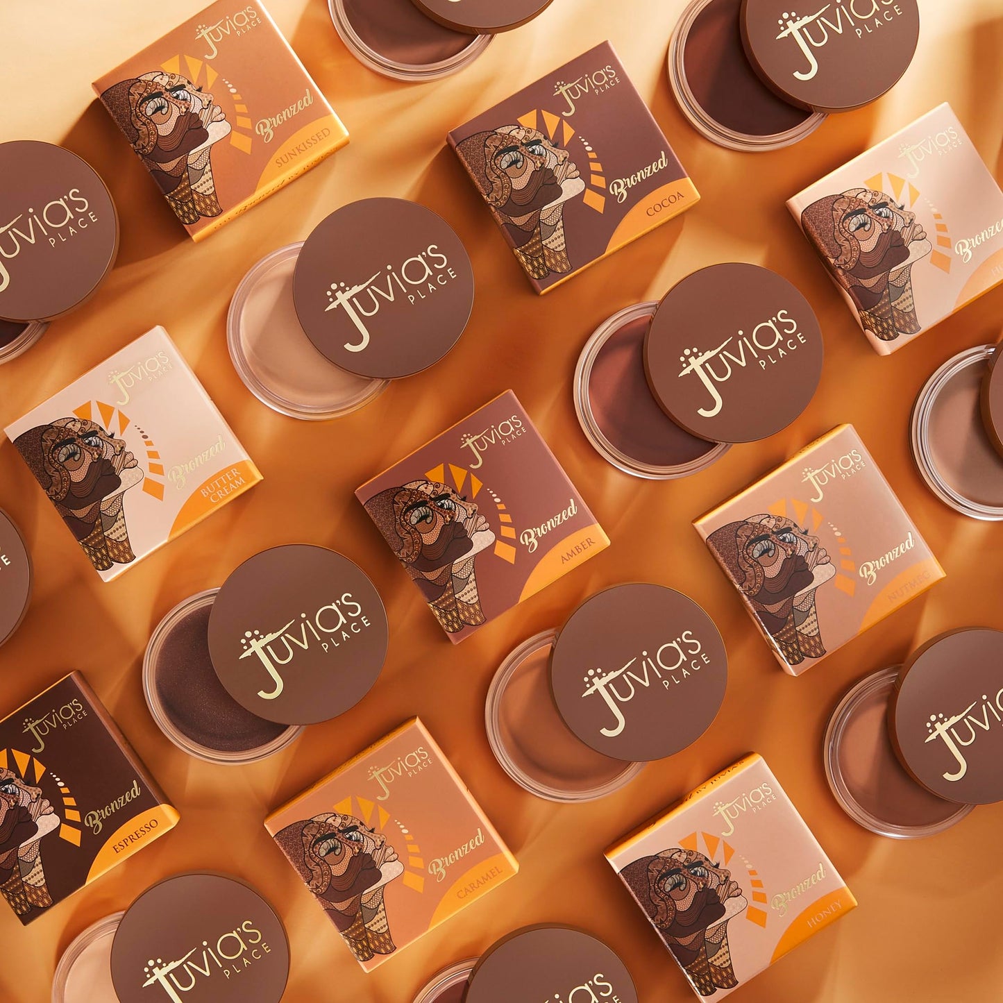 Juvia's Place Bronzed Cream Bronzer - Nutmeg - Smooth Cream Bronzer Pot for Sun-Kissed Glow & Warmth, Buildable & Blendable Makeup Contour