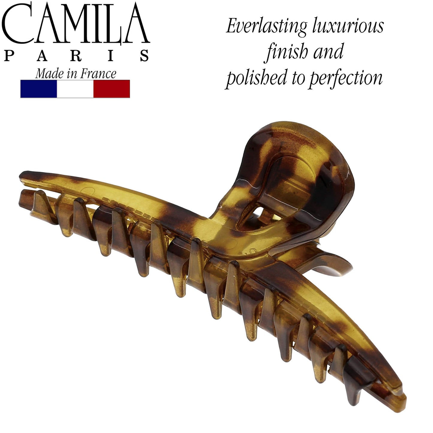 Camila Paris CP2382 French Hair Clip for Women, Narrow, Strong Hold Grip Double Teeth Girls Hair Claw Clips Jaw, Fashion Durable Styling Hair