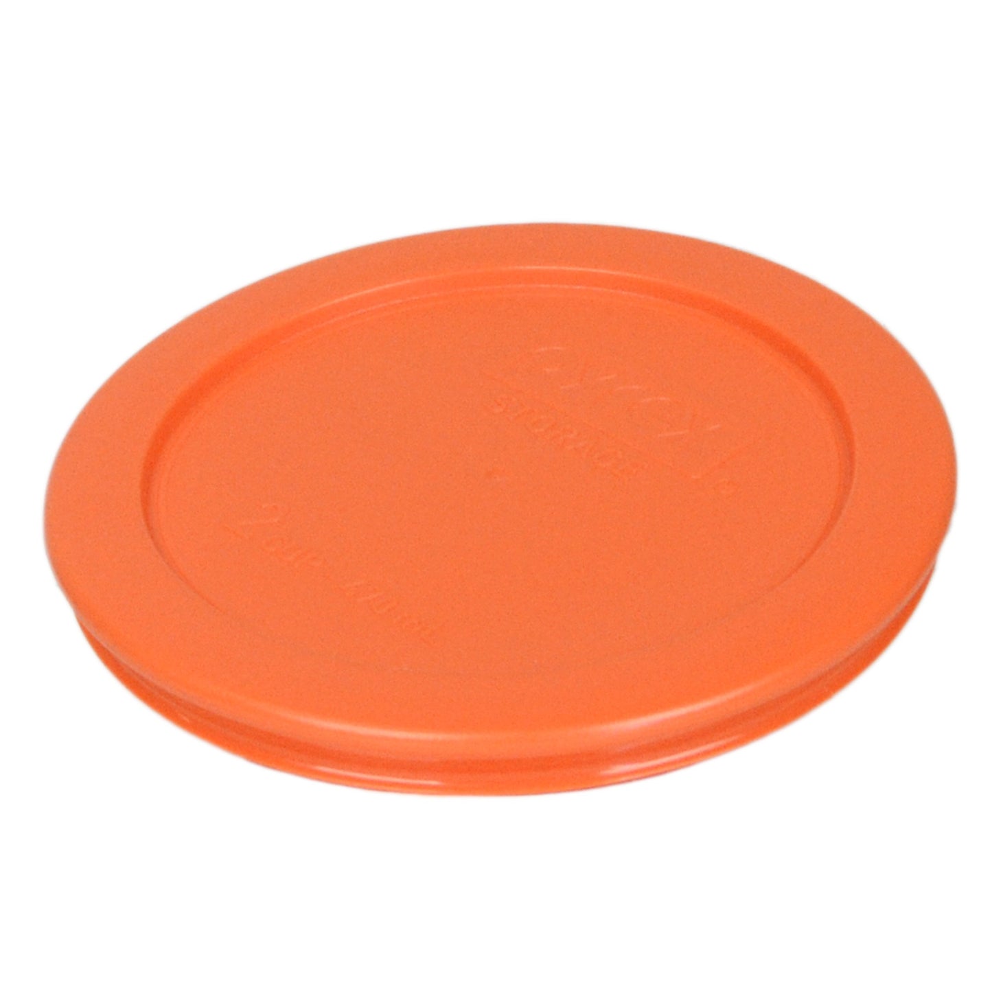 Pyrex 7200-PC Round 2 Cup Orange Storage Lid for Glass Bowls - Original Genuine Pyrex Lids - 4 Pack - Made In The USA