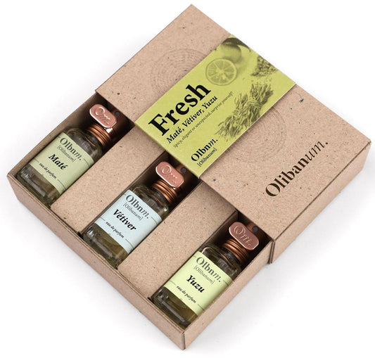Olibanum Olbnm. Eau De Parfum - Discovery Sets Trio Fresh (Mate, Vetiver, Yuzu), 3x12ml Beauty & Personal Care Olibanum