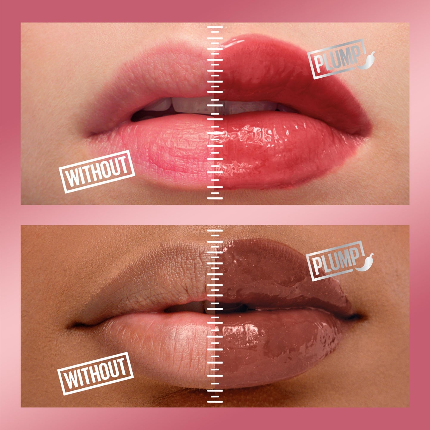 MAYBELLINE Lifter Gloss Lifter Plump, Plumping Lip Gloss with Chili Pepper and 5% Maxi-Lip, Mauve Bite, Sheer Mauve, 1 Count