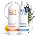 Nora Ross Garlic Extract & Rosemary Strengthening Shampoo and Conditioner Set - Natural Shampoo and Hair Conditioner for Normal to Dry, Brittle Hair