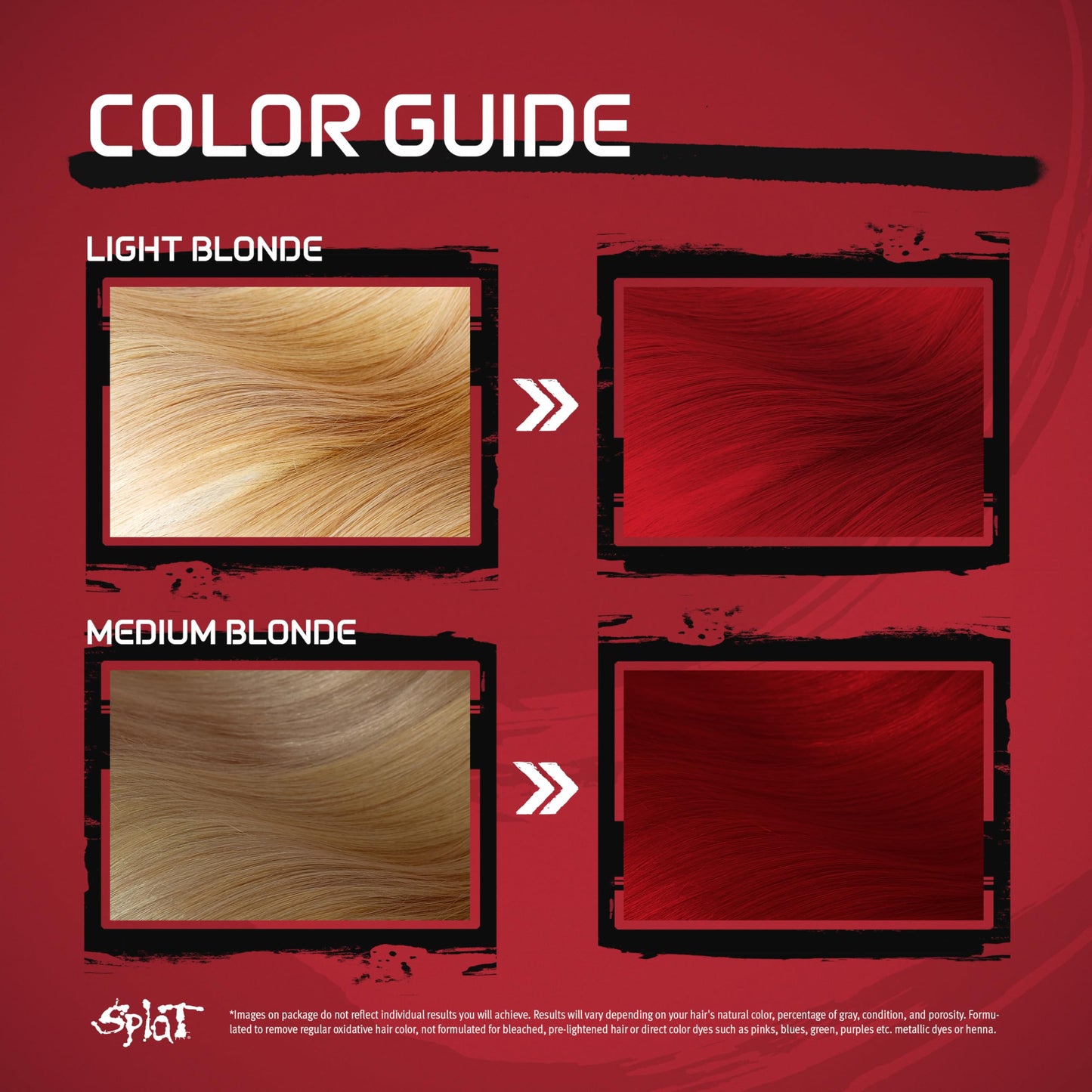 Splat Luscious Raspberries Semi Permanent Hair Dye Kit with Bleach, 1 Application, Includes Red Hair Dye, Oxide & Bleach Powder, Vegan & Cruelty Free