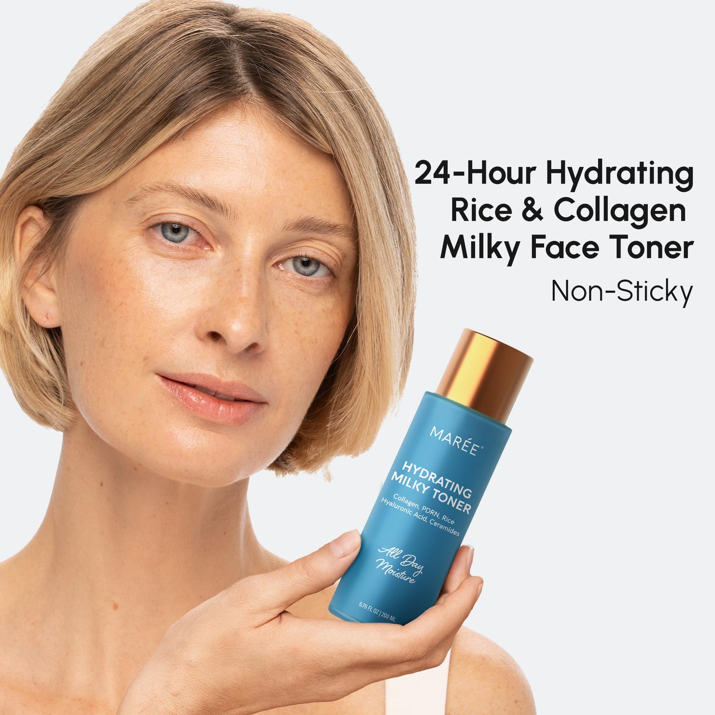 MAREE Hydrating Milky Toner for Face - Rice Toner with Niacinamide & Collagen - Skin Barrier Repair Hydrating Toners for Face - Milk Toners Essence Beauty and Personal Care MAREE