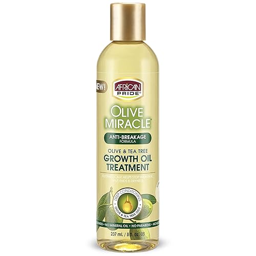 African Pride Olive Miracle Anti-Breakage Maximum Strengthening Growth Oil 237 ml/8 fl.oz