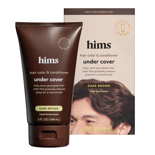 hims Under Cover Hair Color & Conditioner - With Argan Oil - Semi-Permanent In-Shower Hair Dye - Blends Grays Naturally - Sulfate-Free & Cruelty-Free Beauty & Personal Care HIMS & HERS