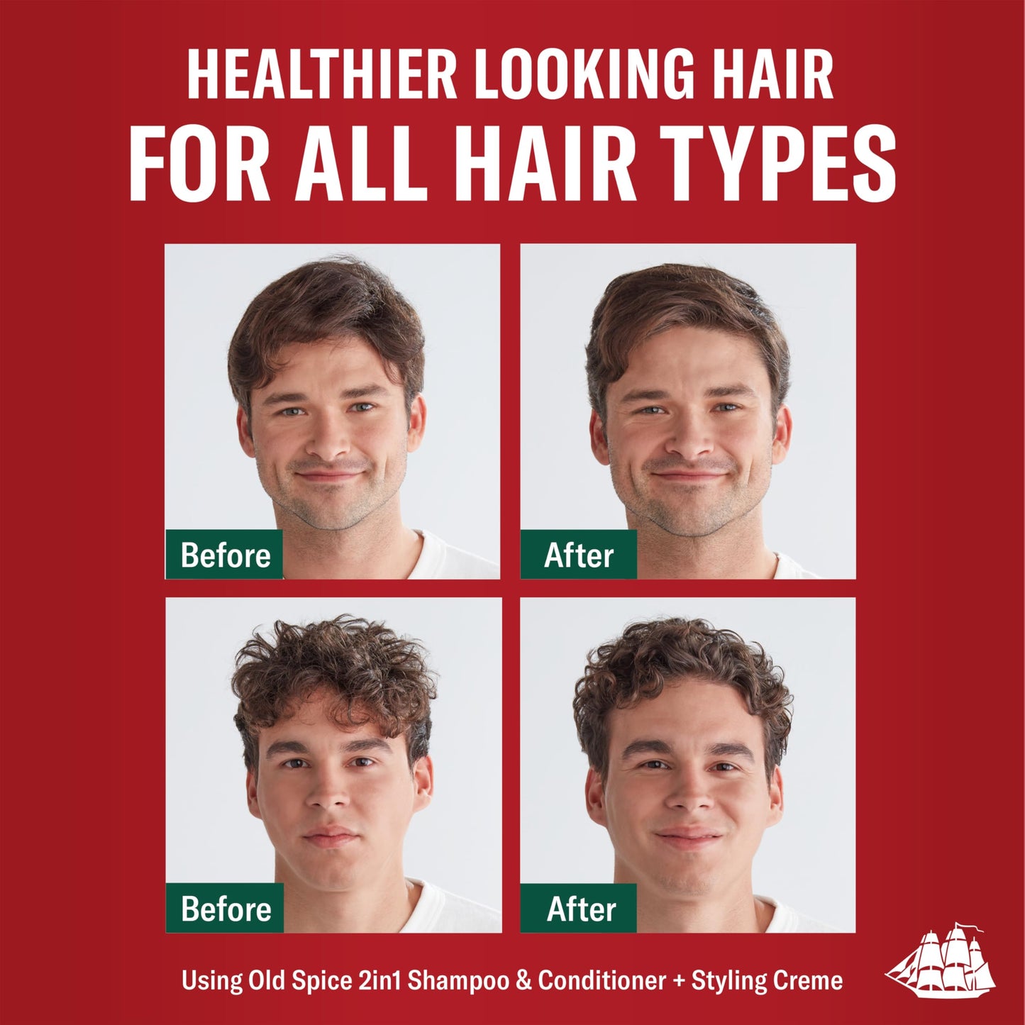 Old Spice Mens Hair Cream, No Crunch Crème, Hair Styling for Men, Low Hold, Low Shine, 2.22 oz