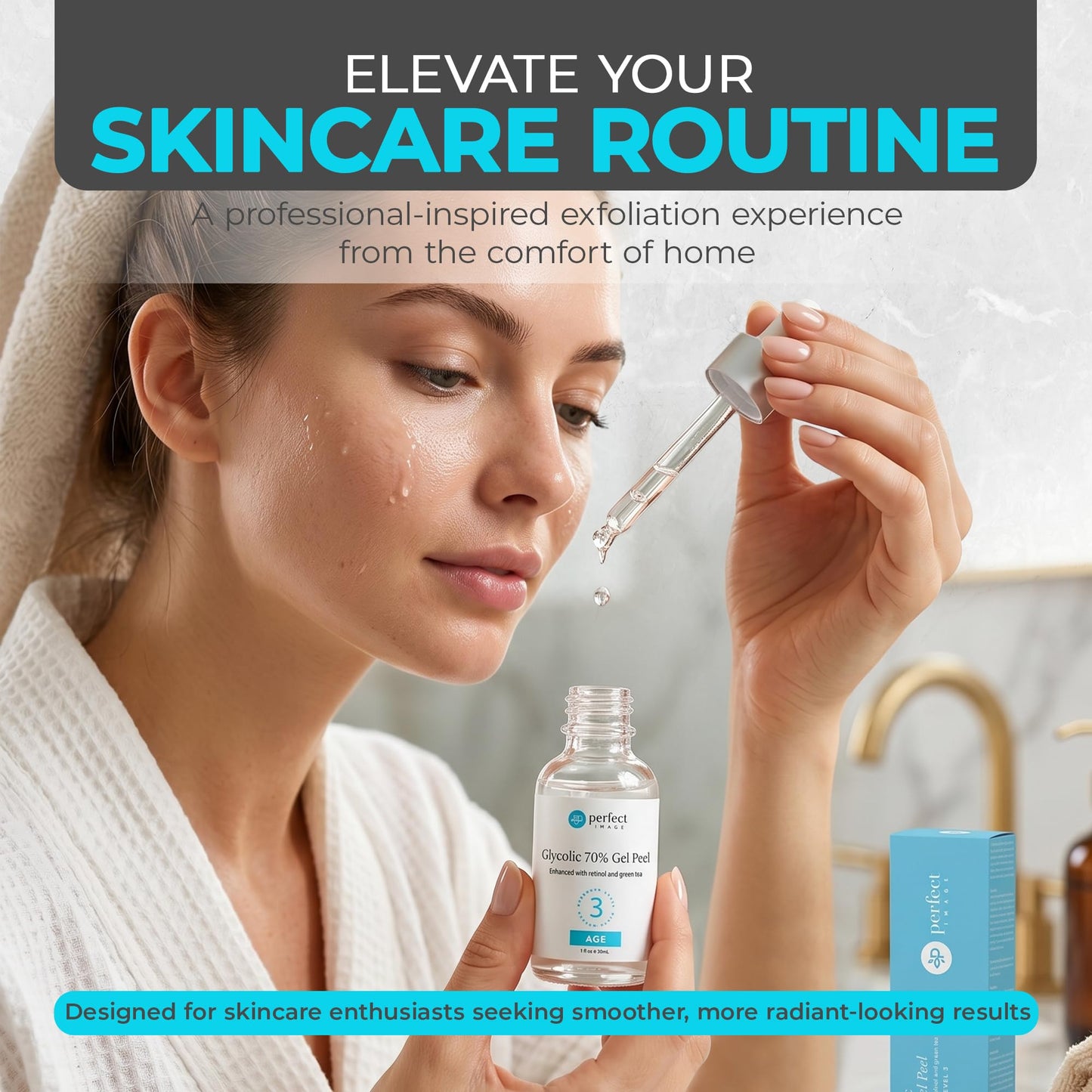 Glycolic Gel Peel - Enhanced with Retinol and Green Tea Extract (70% Strength)