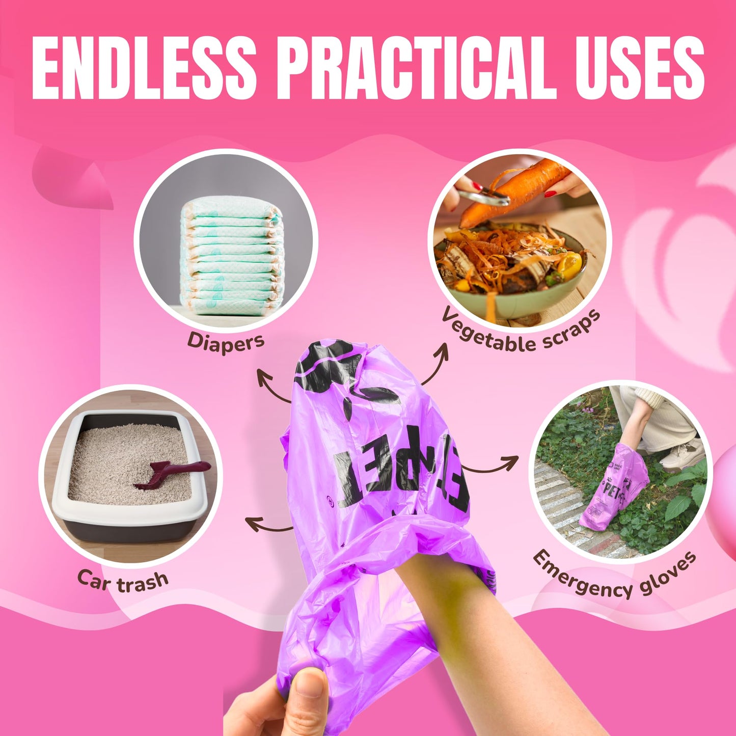 Pet N Pet Dog Poop Bags – 288 Lavender Scented Rolls with Dispenser, USDA Certified 38% Plant-Based, Leak-Proof Waste Bags for Dogs