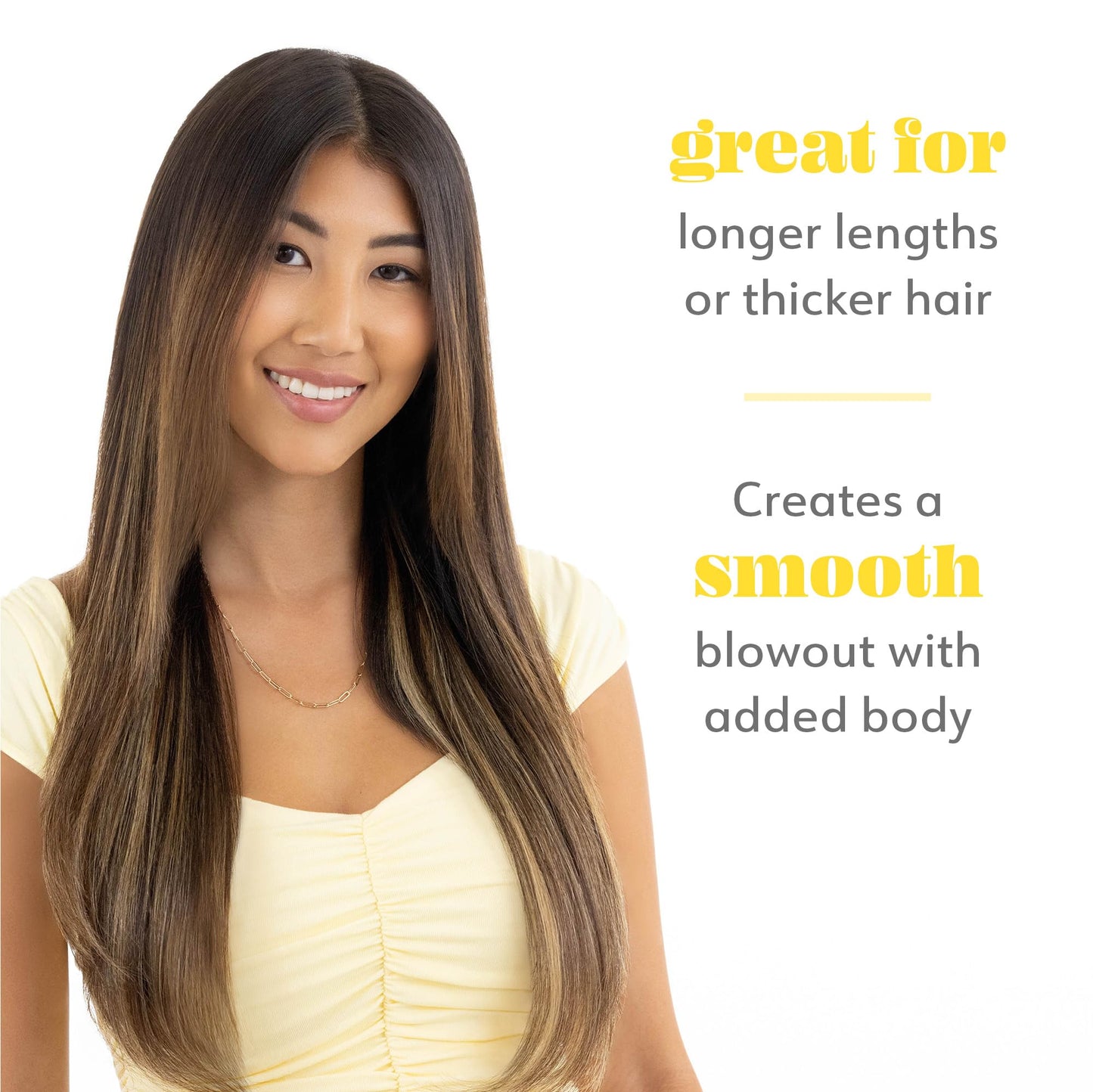 Drybar The Smooth Shot Paddle Brush Blow-Dryer | Smooths Hair for Easy Blowout, Reduces Frizz, Added Body, Quick & Easy One Step Styling for Long or