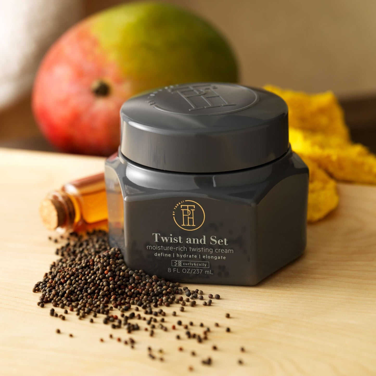 TPH BY TARAJI Twist and Set Twisting Creme & Defining Curl Cream for Curly & Coily Hair with Shea Butter, Mango Seed Butter, & Pequi Oil | Sulfate