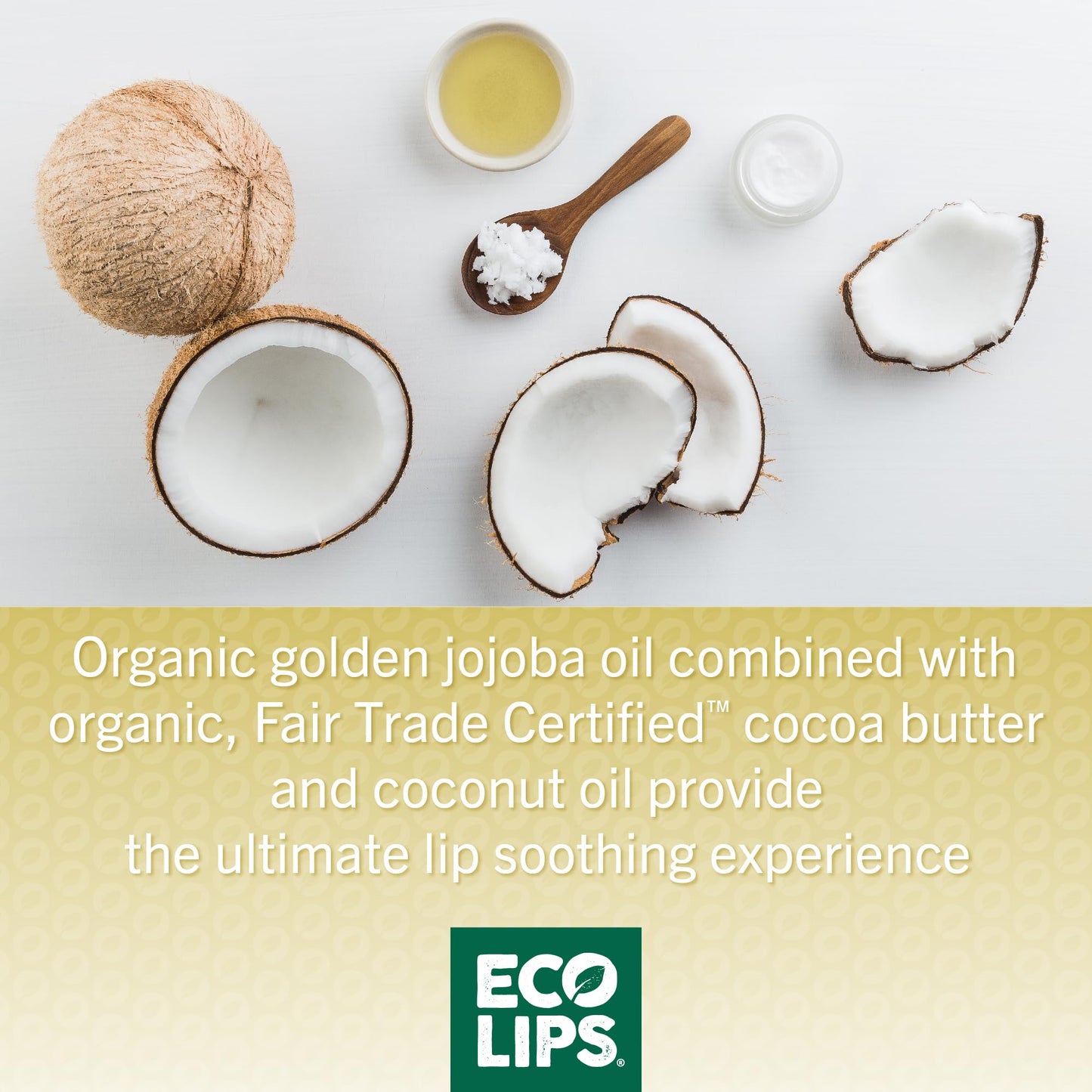 Eco Lips Lip Food - Organic Lip Balm (Plump), Rosemary Mint Flavor 3-pack