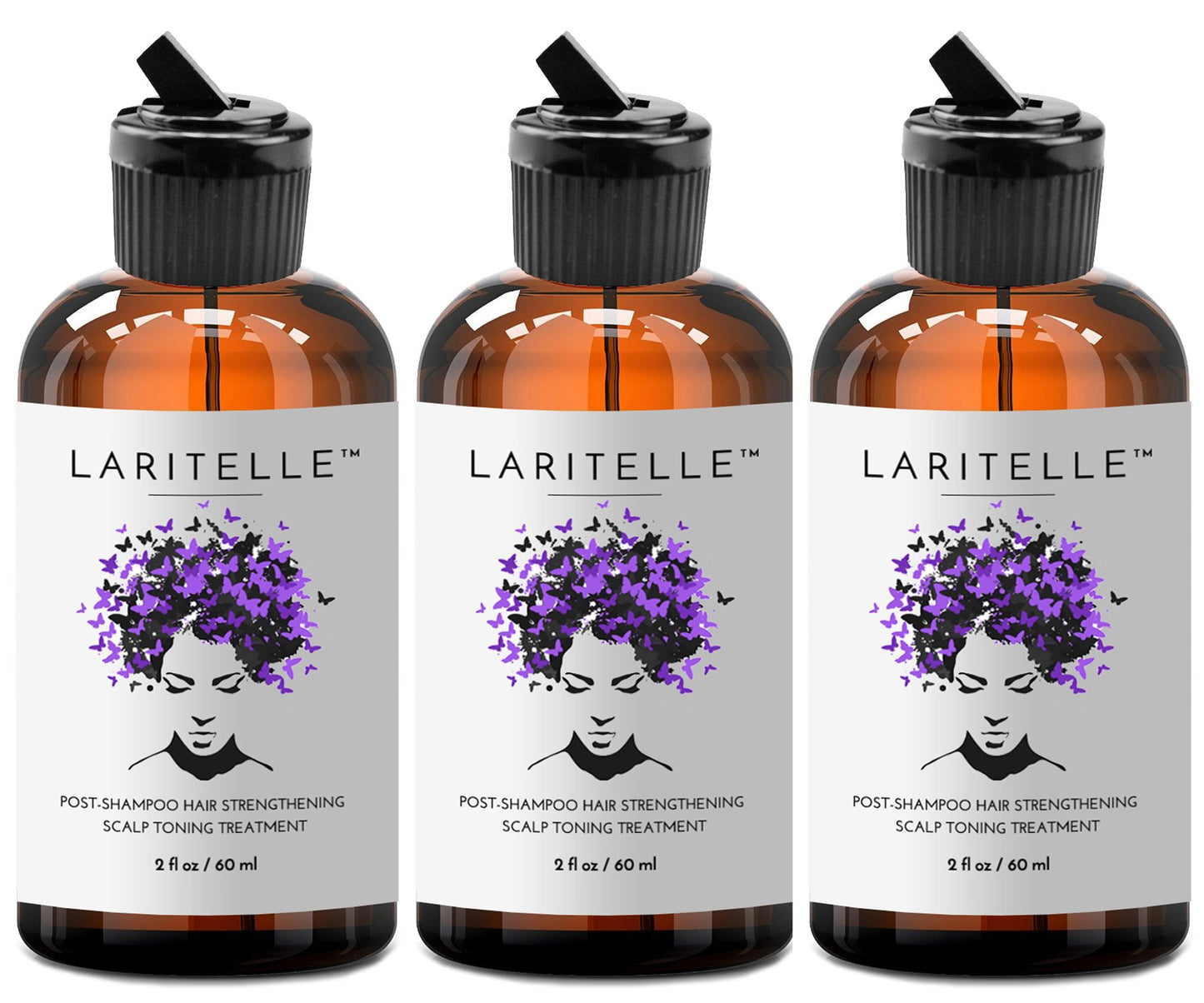 Laritelle Organic Post-Shampoo Hair Strengthening & Scalp Toning Treatment - Rosemary, Saw Palmetto, Cedar & Nettle Hydrosols - 3 x 2 oz