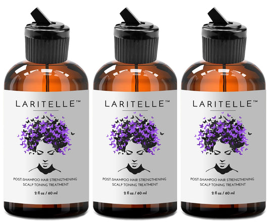 Laritelle Organic Post-Shampoo Hair Strengthening & Scalp Toning Treatment - Rosemary, Saw Palmetto, Cedar & Nettle Hydrosols - 3 x 2 oz