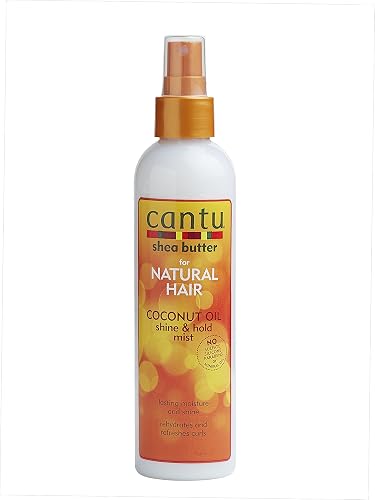 Cantu Shea Butter for Natural Hair Coconut Oil Shine & Hold Mist, 8 Fluid Ounce (Pack of 4)