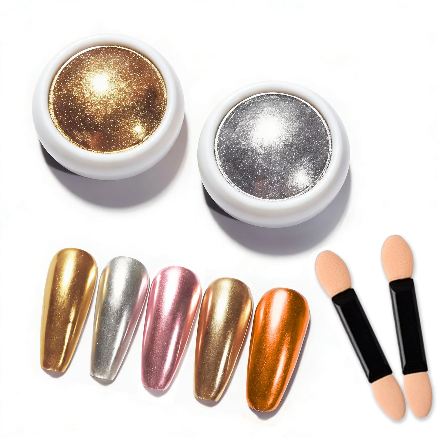 Holographic Mirror Gold White Pearl Chrome Nail Powder Kit Metallic Effect Dust UV Gel Red Silver Nail Chrome Pigment for Nails Set Art Decoration Beauty and Personal Care Vonrui