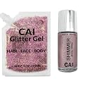 Face, Body & Hair Glitter Gel - Halloween Glitter for Kids and Women - 3 Oz Cosmetic-Grade Gel w/Moon & Stars for Festivals & Halloween Party, Easy