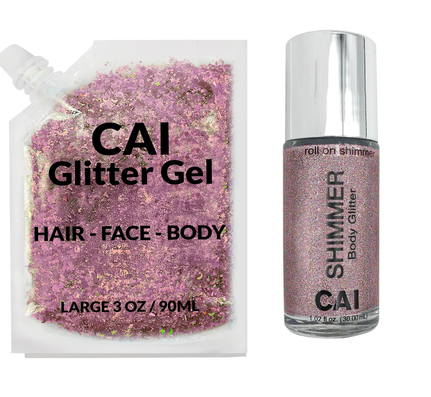 Face, Body & Hair Glitter Gel - Halloween Glitter for Kids and Women - 3 Oz Cosmetic-Grade Gel w/Moon & Stars for Festivals & Halloween Party, Easy