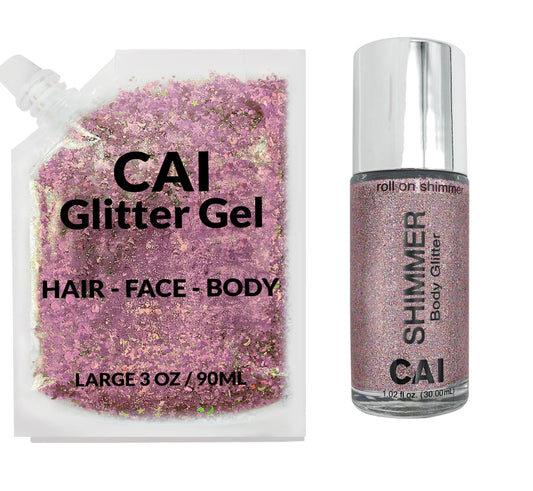 Face, Body & Hair Glitter Gel - Halloween Glitter for Kids and Women - 3 Oz Cosmetic-Grade Gel w/Moon & Stars for Festivals & Halloween Party, Easy Beauty & Personal Care CAI BEAUTY NYC
