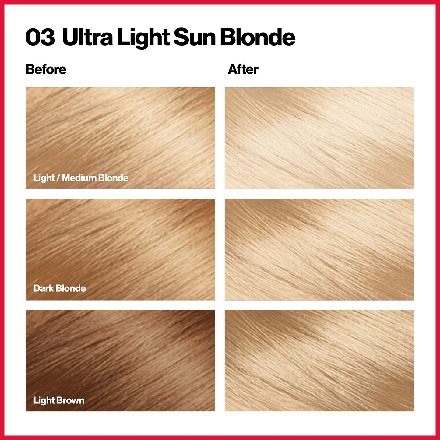Revlon Permanent Hair Color, Permanent Hair Dye, Colorsilk with 100% Gray Coverage, Ammonia-Free, Keratin and Amino Acids, 03 Ultra Light Sun Blonde