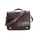 ARTISTRY ARTS 16 Inch Handcrafted GENUINE Leather briefcases Travel Laptop Messenger Bags for Men and Women Best Office School College Work Satchel
