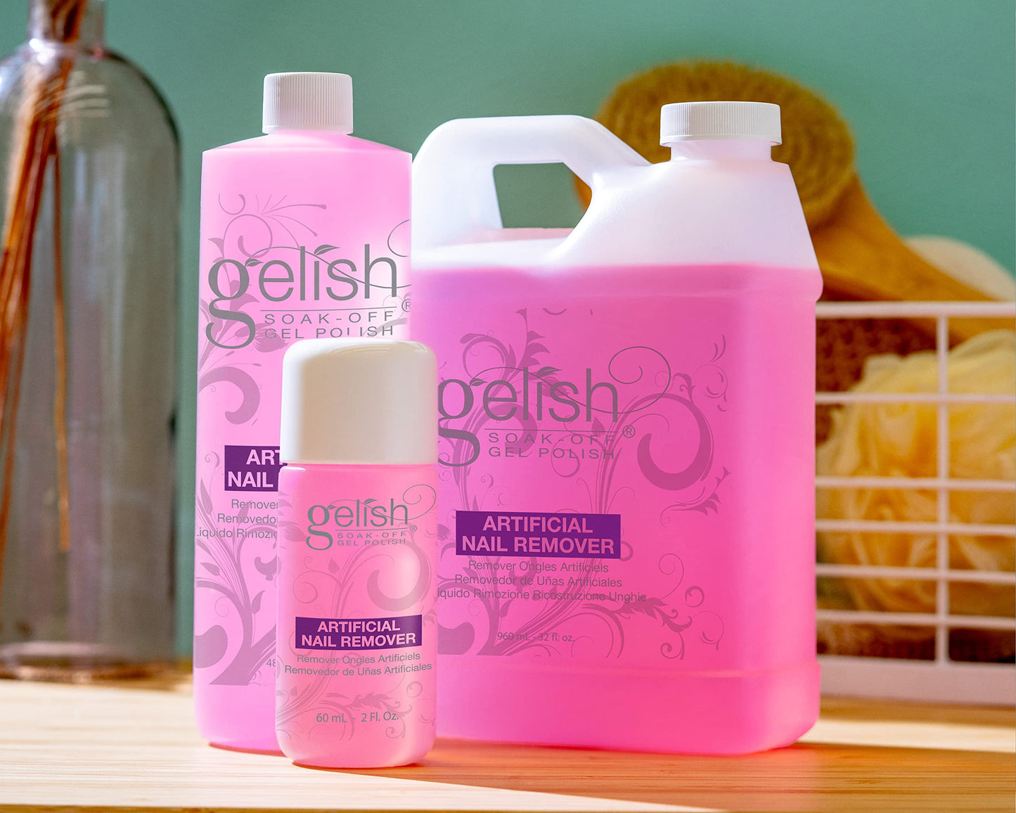 Gelish Artificial Nail Remover - Soak-Off Polish Remover for Fast, Gentle, Prevents Drying, and Maintains Healthy Nails. Ideal for Professional