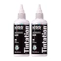 Red by Kiss Tintation Semi-Permanent Hair Color, Aloe Vera Water Based, Argan Oil, Olive Oil, Collagen & Keratin, Long-Lasting Color Dye (Black, 2 Pk