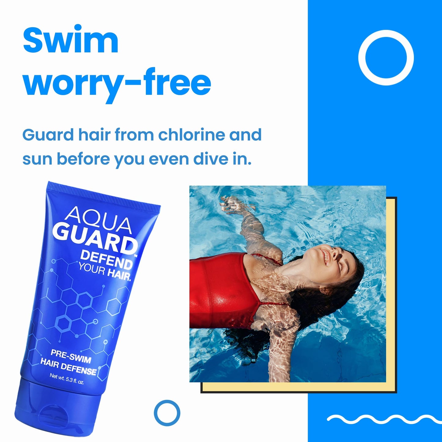 AQUA GUARD Swimmers Essential Hair Protection Bundle | Prevents Chlorine Damage + Softens Hair While Swimming | Color Safe, Leaves Hair Smelling Great