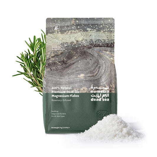 Numeira Dead Sea Magnesium Flake Bath Soak for Relief and Relaxtion - 100% Pure Magnesium Chloride Flakes w/Rosemary Infused Essential Oil (2.2 lb Beauty and Personal Care Numeira