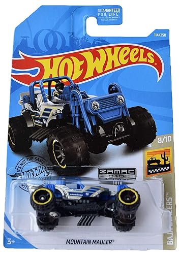 Hot Wheels Mountain Mauler 114/250, Baja Blazers 8/10 - Blue Truck - 1/64 Scale - Remote Control - Zamac Series