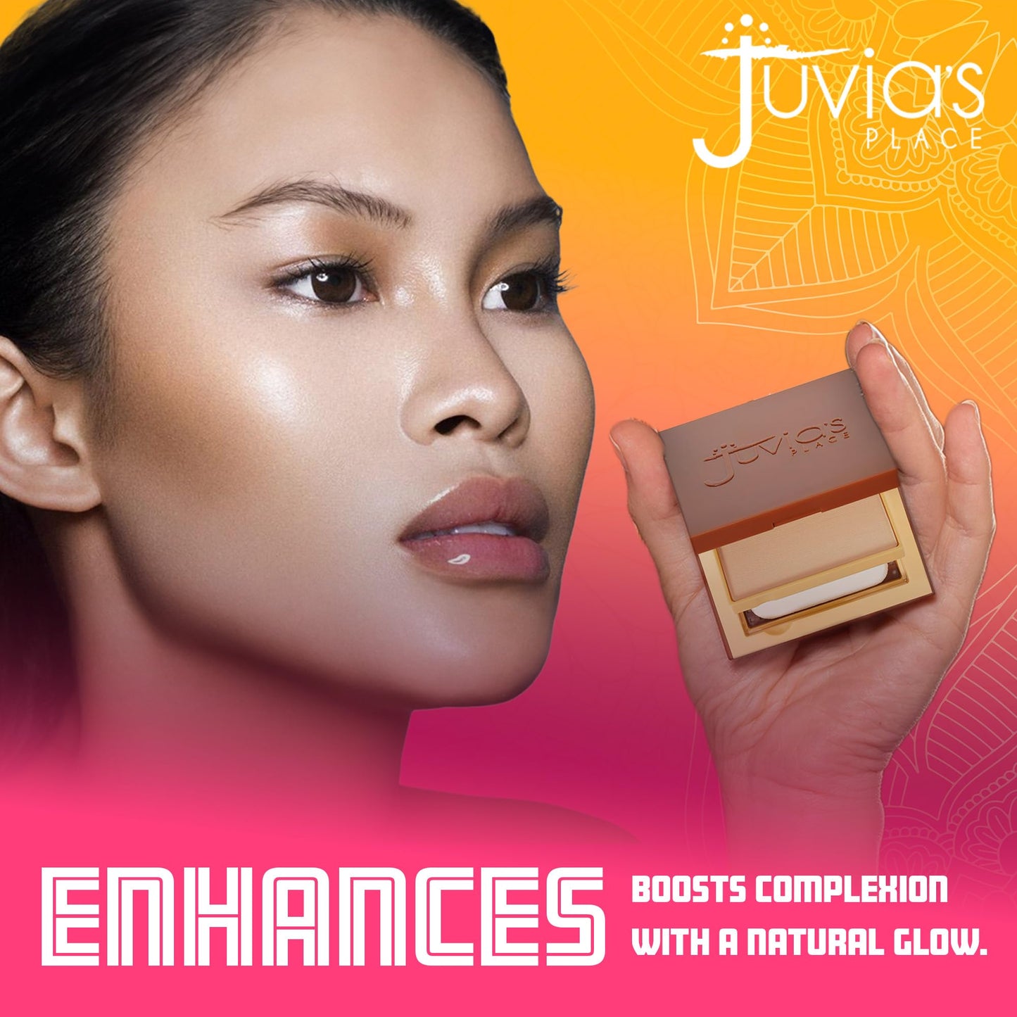 Juvia's Place I Am Magic Powder Foundation - L2 Catania - Buildable-Coverage Mattifying Pressed Powder for Pore Vanished Skin - Lightweight Matte Base