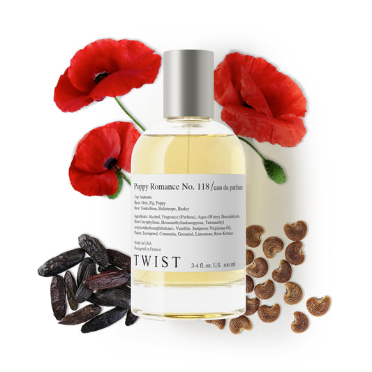 Twist Poppy Romance No. 118 - Inspired by J. Malone's Scarlet Pop. Intense, Long-Lasting Perfume for Women and Men, Tonka & Poppy, Clean Ingredients Beauty & Personal Care HOUSE OF TWIST