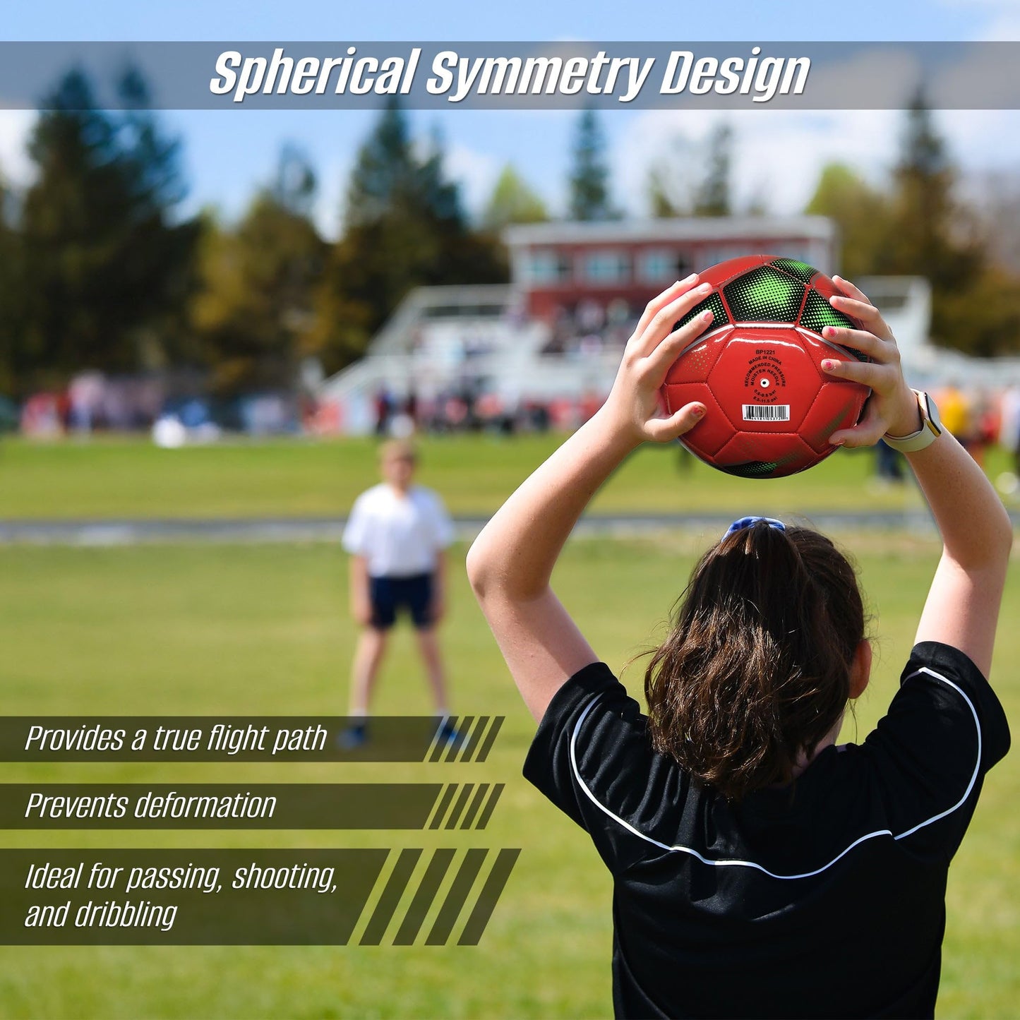 Vizari Cordoba Soccer Balls for Youth, Adult, Kids - Sizes 3, 4, 5 - Red, Orange, Blue, Pink & Yellow (Pack of 1, 6, 12)