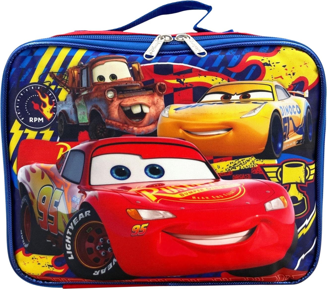 Disney Pixar Cars 16 Inch Backpack With Removable Lunch Box Set (Cars-Ready)