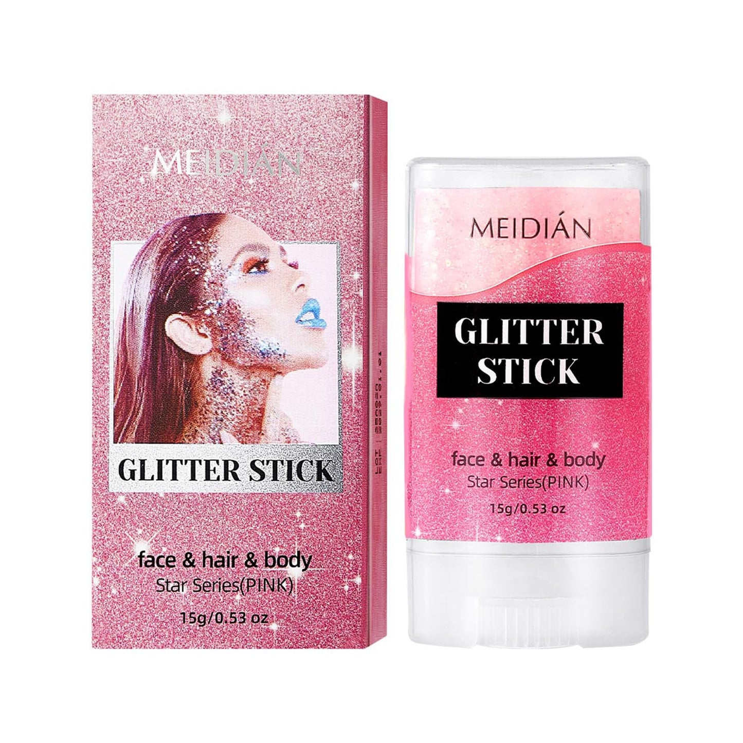 Body Glitter Stick Pink Glitter Face Paint Face Hair Body Makeup Festival Accessories Glitter