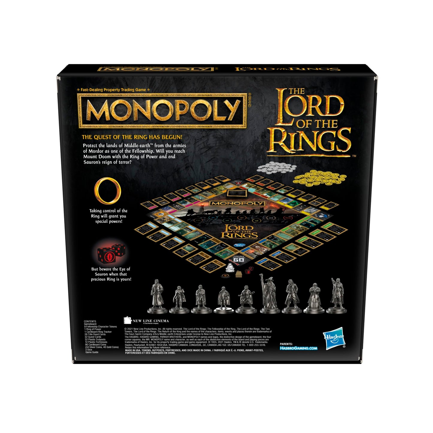 Hasbro Gaming Monopoly: The Lord of The Rings Edition Board Game Inspired by The Movie Trilogy, Play as a Member of The Fellowship, Ages 8 and Up…