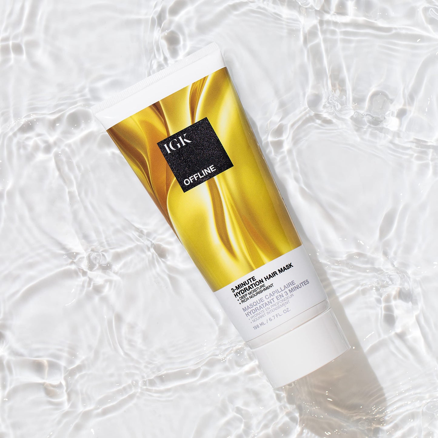 IGK OFFLINE 3-Minute Hydration Hair Mask | Moisture + Nourishment + Shine | Vegan + Cruelty Free | 6.7 Oz